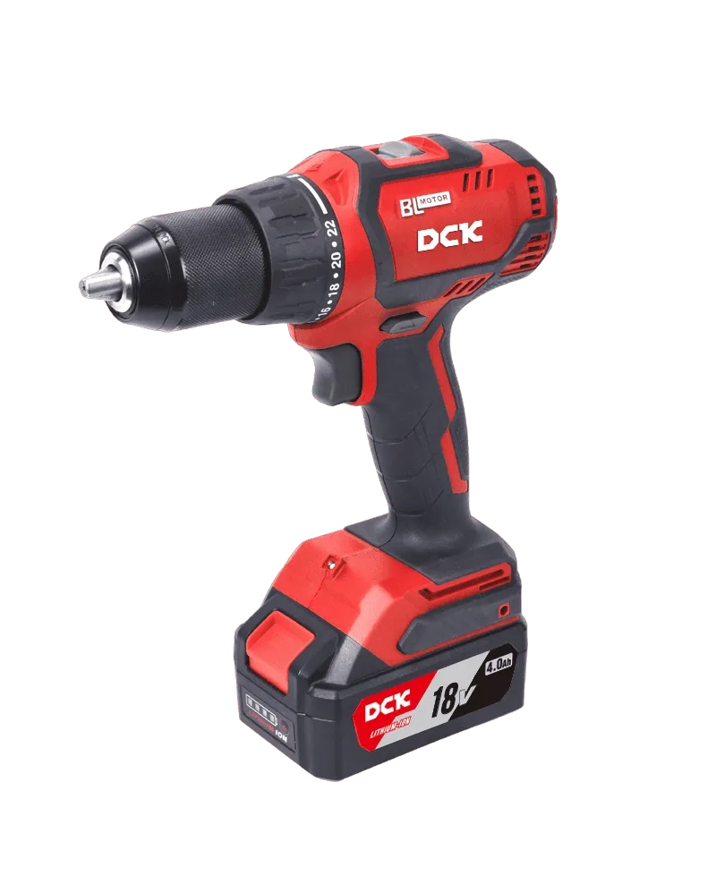 DCK Дрель-шуруповерт аккум бесщеточная KDJZ04-13 18В, 2*4а/ч, 60нм, кейс (фото 1)