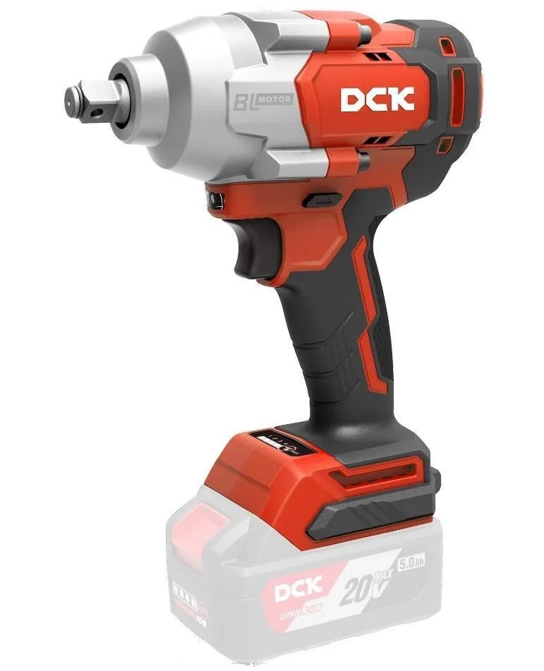 DCK Гайковерт аккум ударный бесщеточный KDPB698, 18В, 1/2 ", 698нм. без АКБ и З/У. (фото 1)