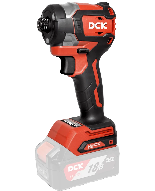 DCK Дрель-шуруповерт аккум KDPL208 18В, HEX-impact, 208нм, 3 скорости, подсветка.без Акб и З/У (фото 1)