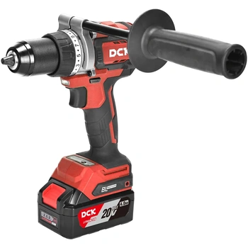 Дрель-шуруповерт аккум бесщеточная ударная DCK KDJZ20160I, 18В  2*5А/ч, 160нм кейс