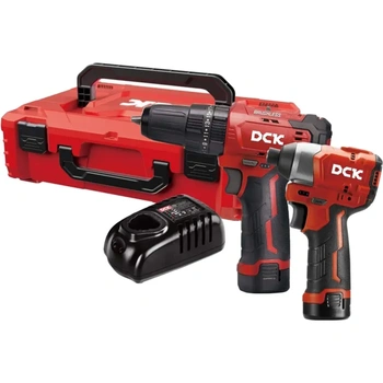 Набор инструмента аккумуляторный DCK KDKIT25, KDJZ23-10i + KDPL04-8, 10,8В, 2*2А/ч, З/У, K-Box